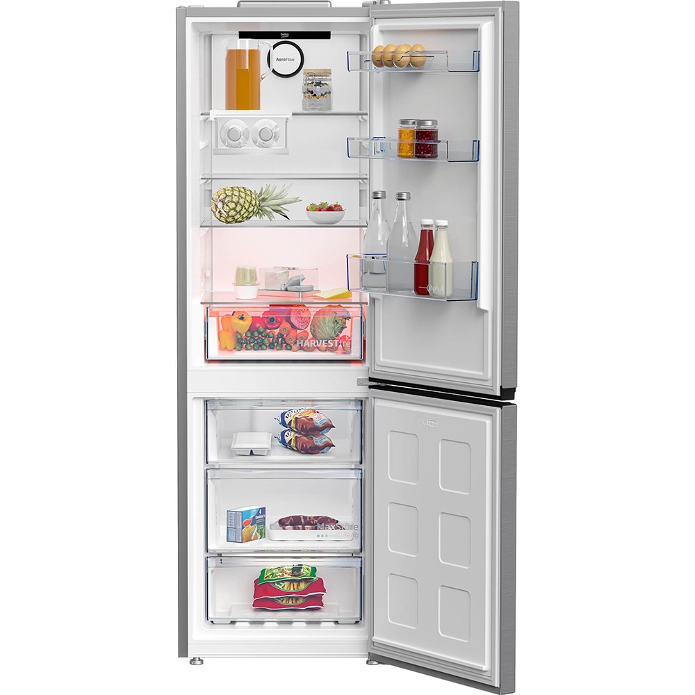 Combina frigorifica BEKO B5RCNA365HXB, No Frost, 316 L, H 186.5 cm, Clasa D, argintiu
