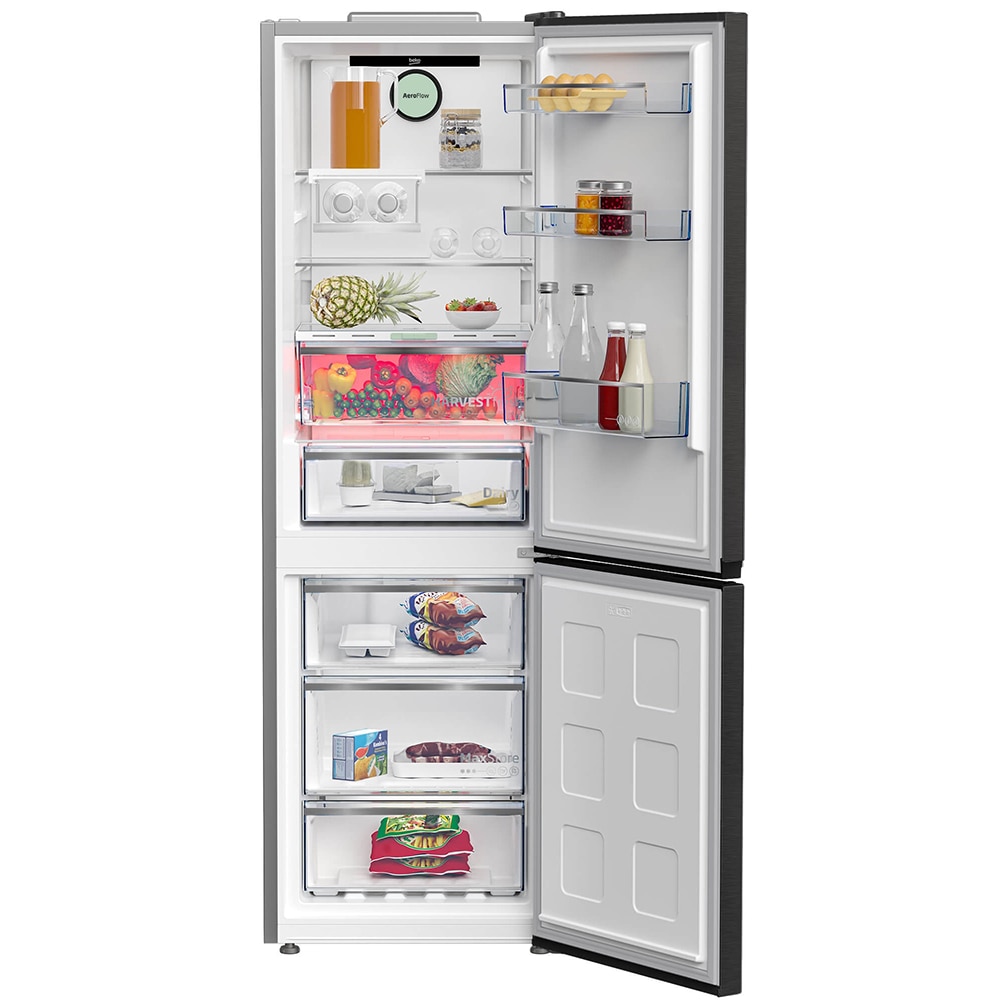 Combina frigorifica BEKO B5RCNA365ZXBR, No Frost, 316 l, H 186.5 cm, Clasa D, dark inox