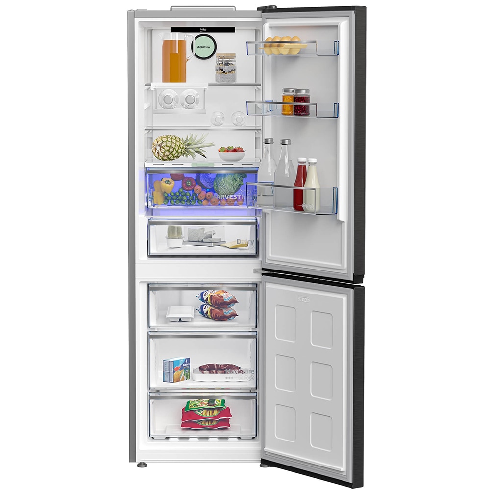 Combina frigorifica BEKO B5RCNA365ZXBR, No Frost, 316 l, H 186.5 cm, Clasa D, dark inox