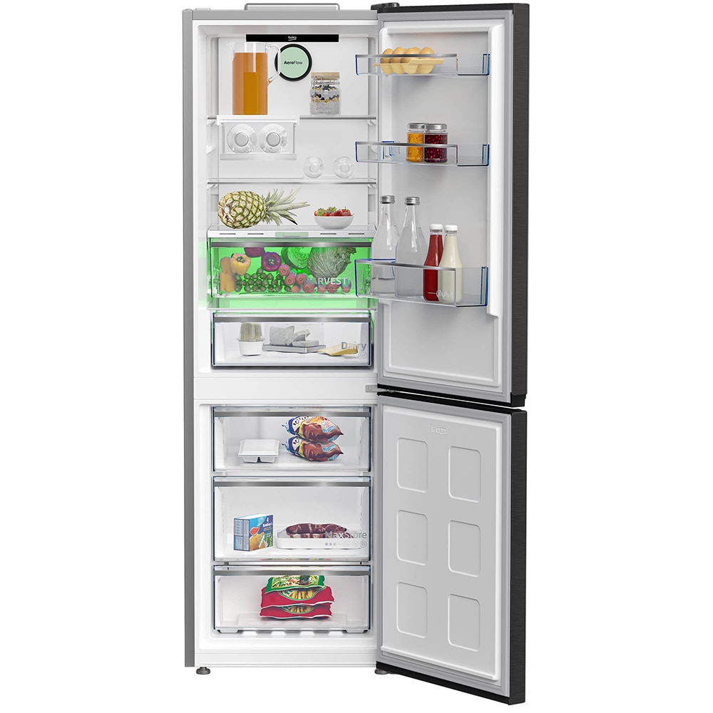 Combina frigorifica BEKO B5RCNA365ZXBR, No Frost, 316 l, H 186.5 cm, Clasa D, dark inox