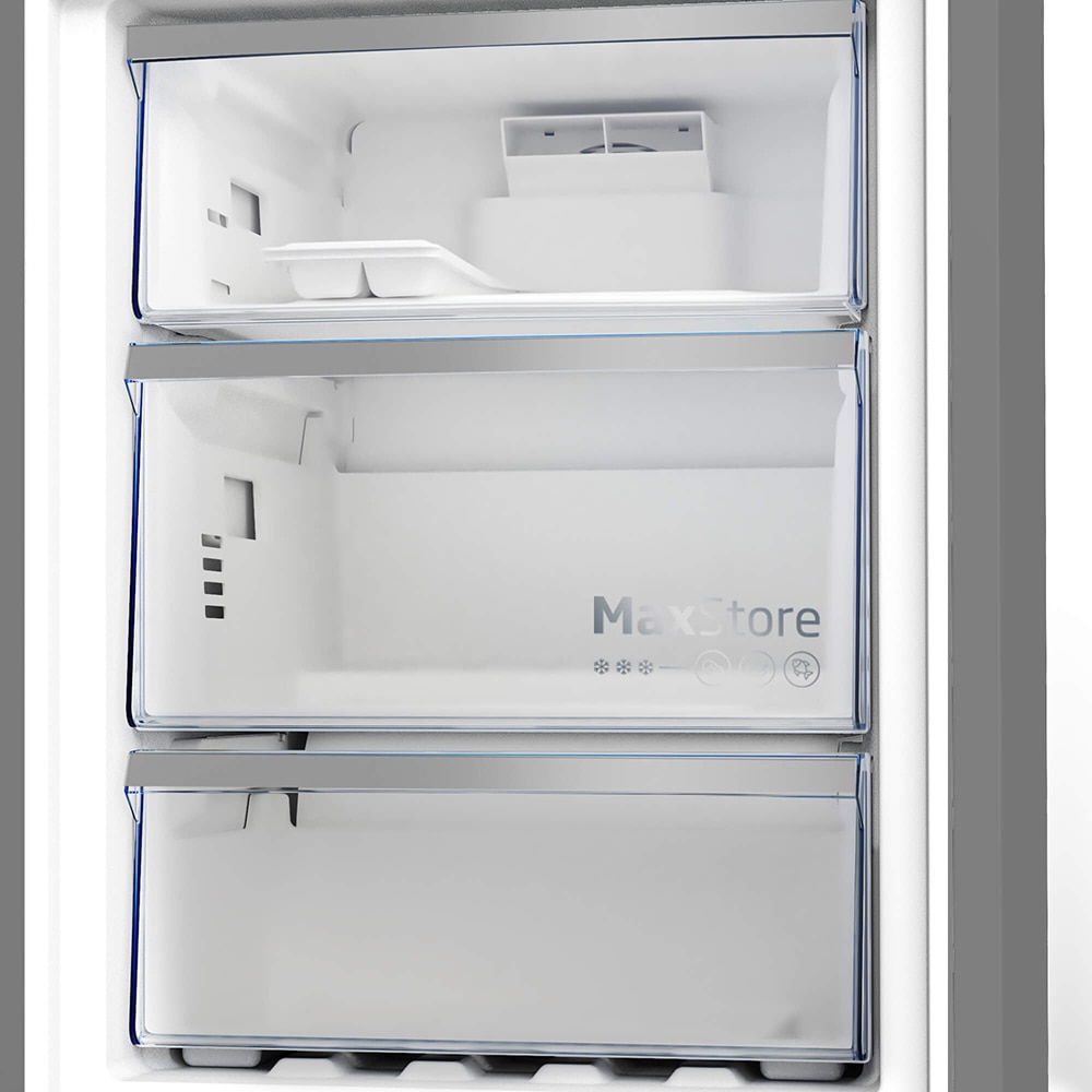 Combina frigorifica BEKO B5RCNA405HDXBR1, No Frost, 355 l, H 203 cm, Clasa D, Dozator apa, dark inox