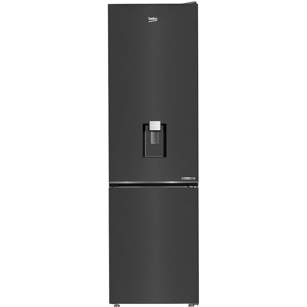 Combina frigorifica BEKO B5RCNA405HDXBR1, No Frost, 355 l, H 203 cm, Clasa D, Dozator apa, dark inox