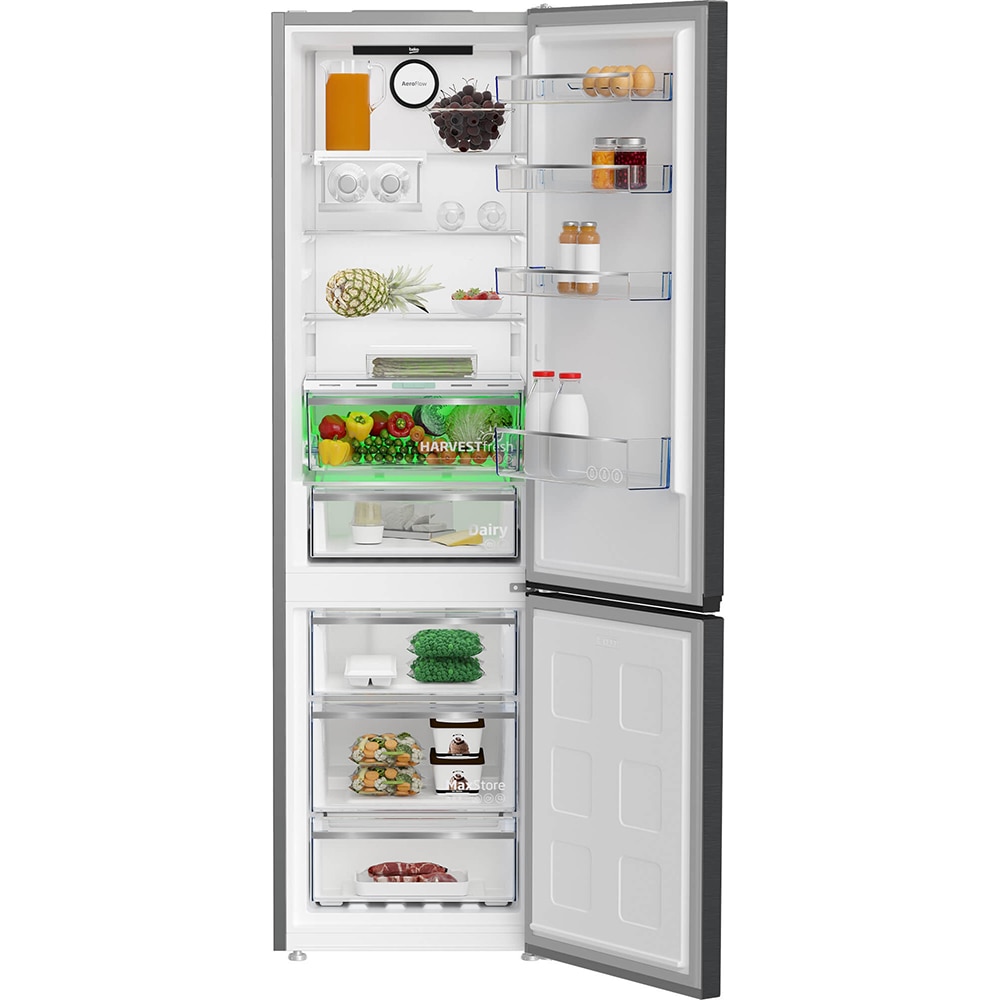 Combina frigorifica BEKO B5RCNA405ZXBR, No Frost, 355 l, H 203.5 cm, Clasa D, dark inox