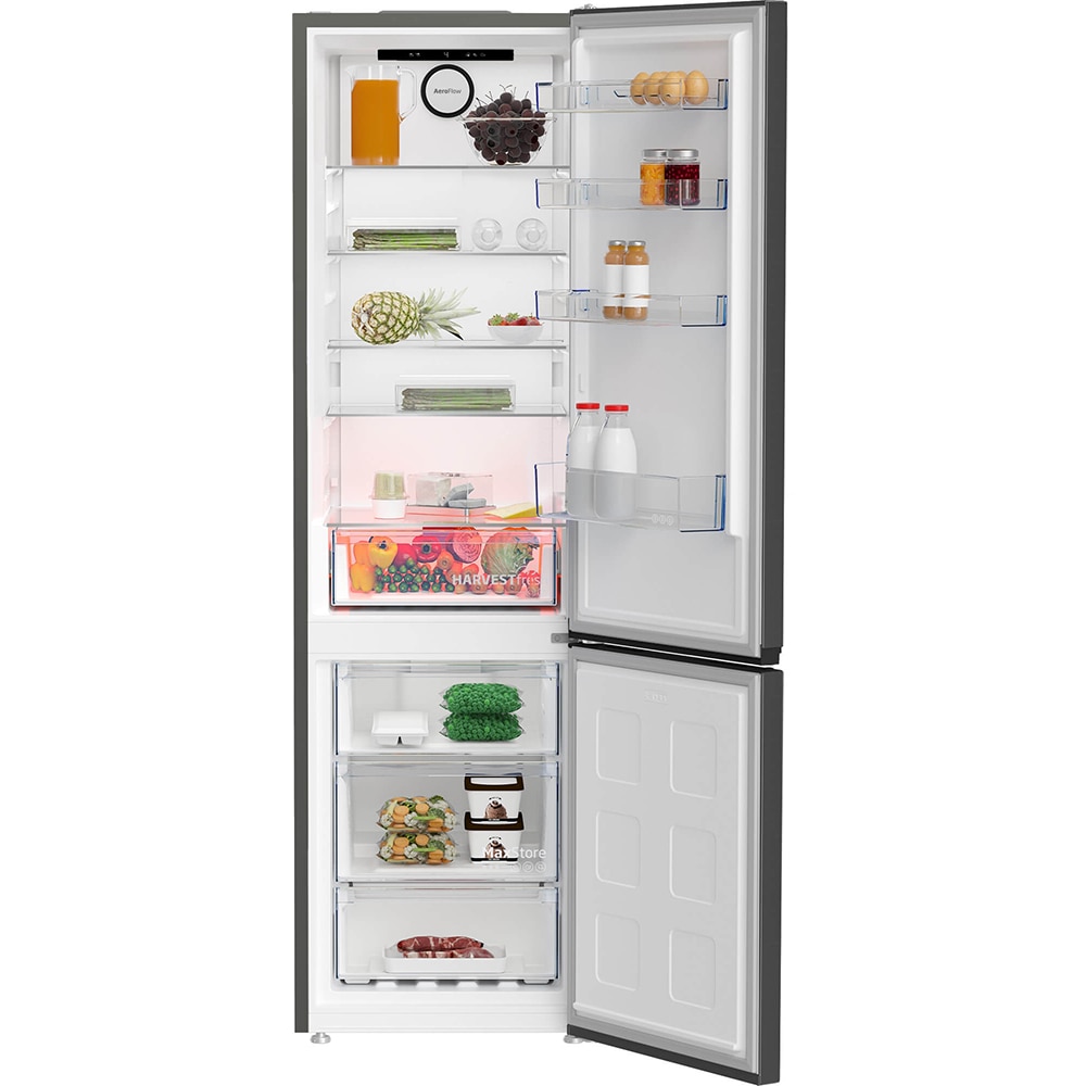Combina frigorifica BEKO B5RCNA406HXBR, No Frost, 355 l, H 203.5 cm, Clasa C, dark inox