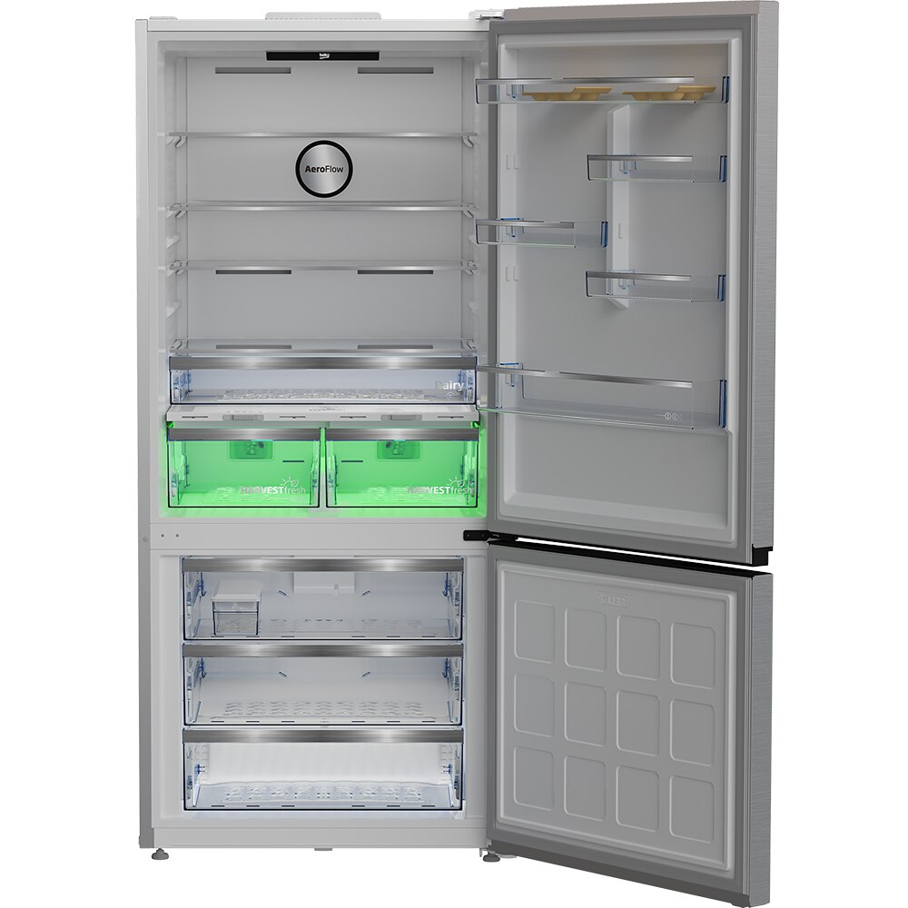 Combina frigorifica BEKO B5RCNE615ZXP, No Frost, 615 l, H 193.5 cm, Clasa D, argintiu