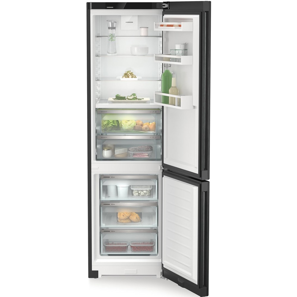 Combina frigorifica LIEBHERR CBNbdc 573i Plus, Duo Cooling, 361 l, H 201.5 cm, Clasa C, negru