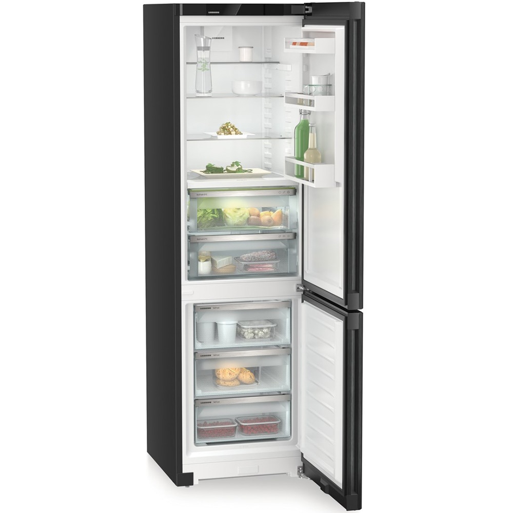Combina frigorifica LIEBHERR CBNbdc 573i Plus, Duo Cooling, 361 l, H 201.5 cm, Clasa C, negru