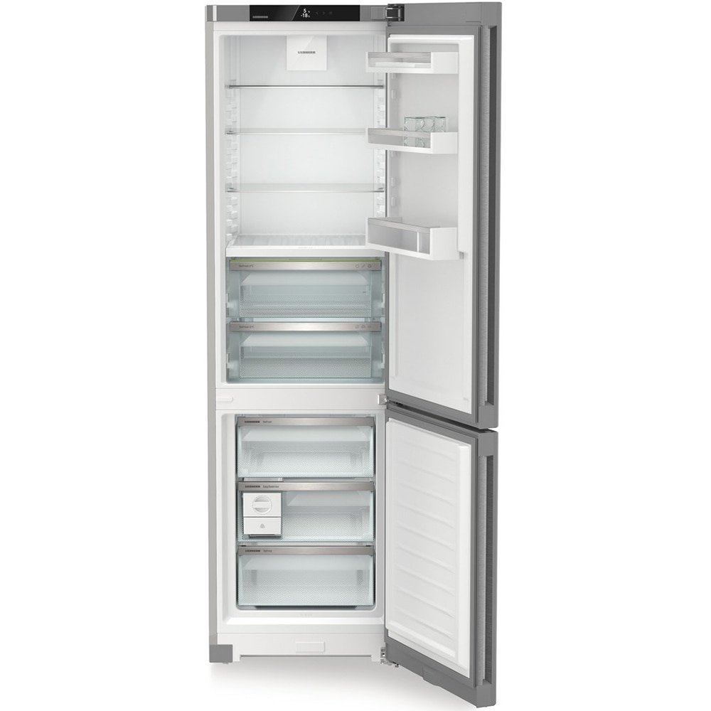 Combina frigorifica LIEBHERR CBNsda 572i Plus, Duo Cooling, 361 l, H 201.5 cm, Clasa A, argintiu