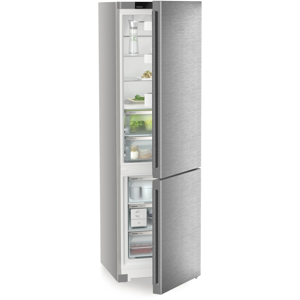 Combina frigorifica LIEBHERR CBNsda 572i Plus, Duo Cooling, 361 l, H 201.5 cm, Clasa A, argintiu