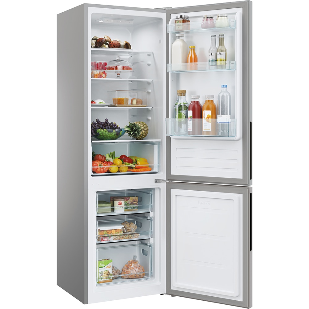 Combina frigorifica CANDY CCT3L517ES, Low Frost, 260 l, H 176 cm, Clasa E, argintiu