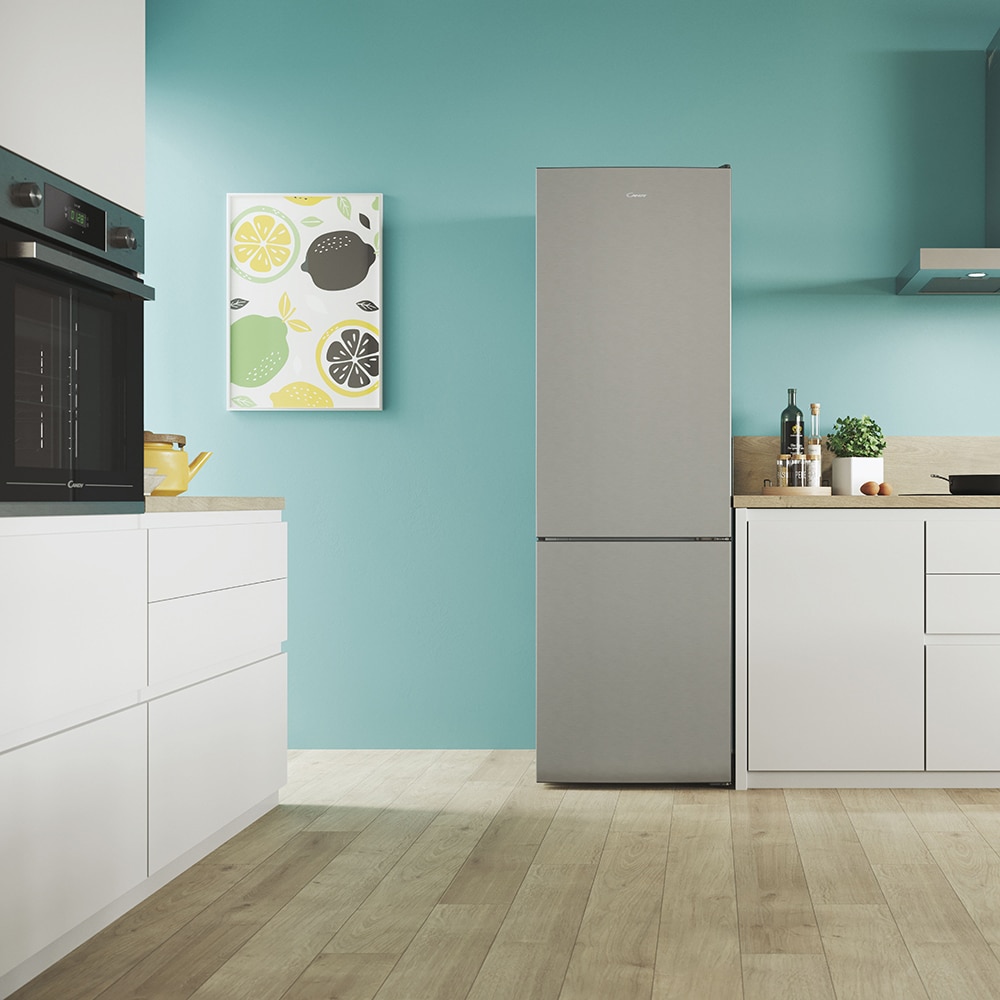 Combina frigorifica CANDY CCT3L517ES, Low Frost, 260 l, H 176 cm, Clasa E, argintiu