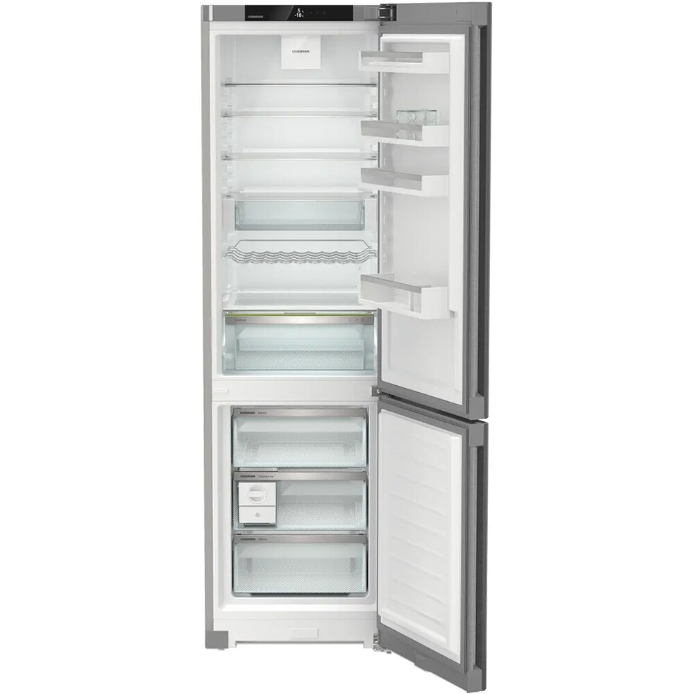 Combina frigorifica LIEBHERR CNsda 5723 Plus, Duo Cooling, 371 l, H 201.5 cm, Clasa A, argintiu