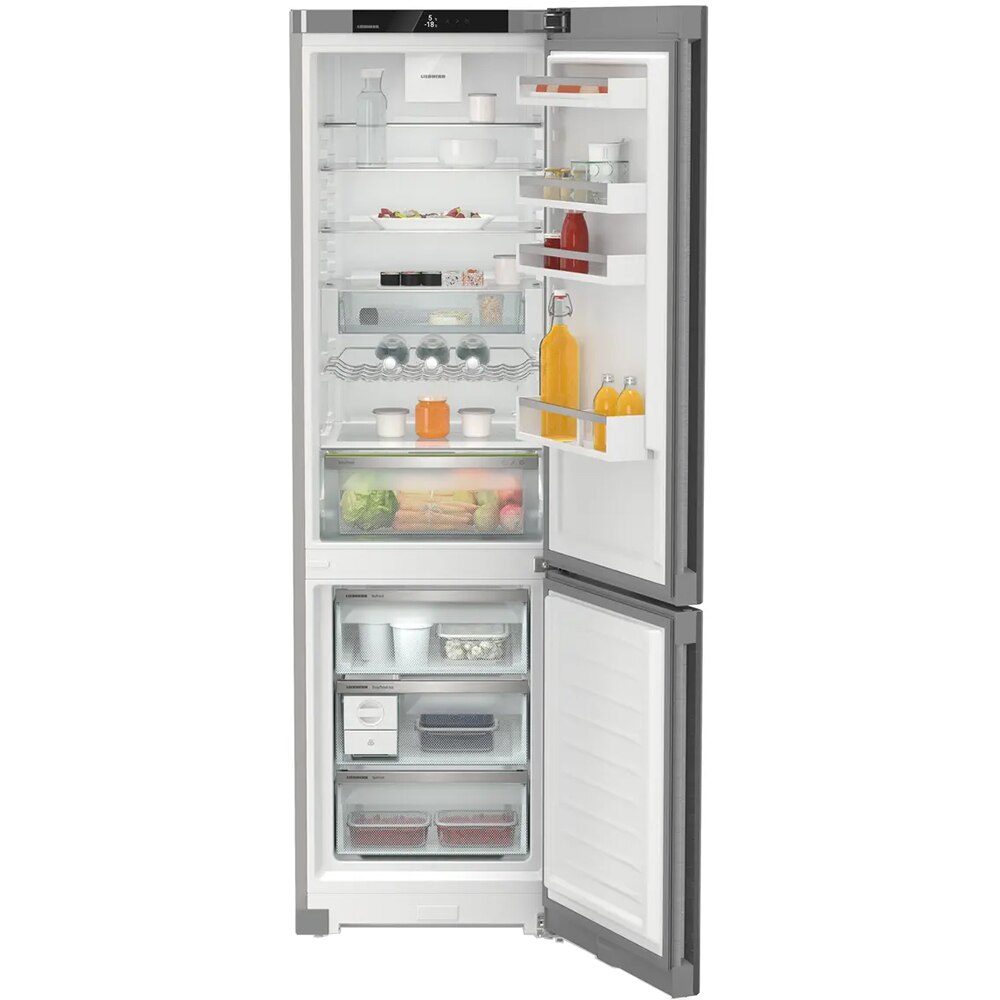 Combina frigorifica LIEBHERR CNsda 5723 Plus, Duo Cooling, 371 l, H 201.5 cm, Clasa A, argintiu