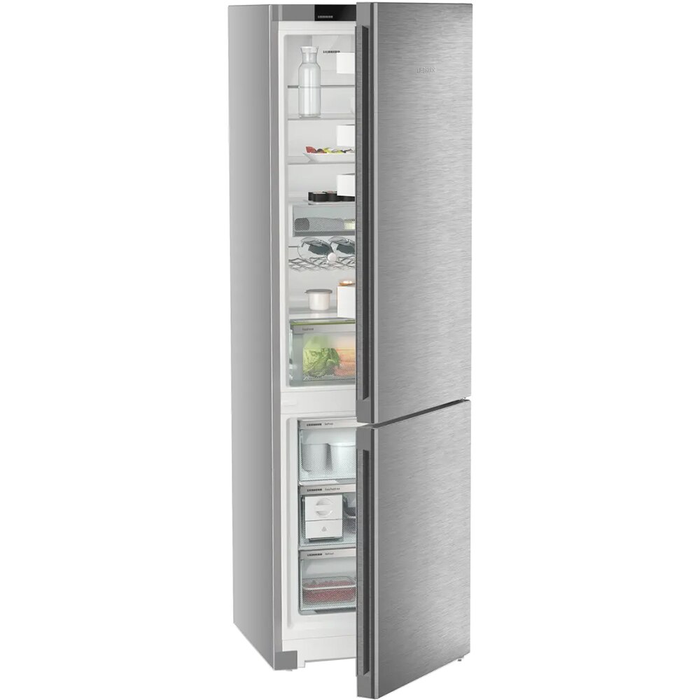 Combina frigorifica LIEBHERR CNsda 5723 Plus, Duo Cooling, 371 l, H 201.5 cm, Clasa A, argintiu