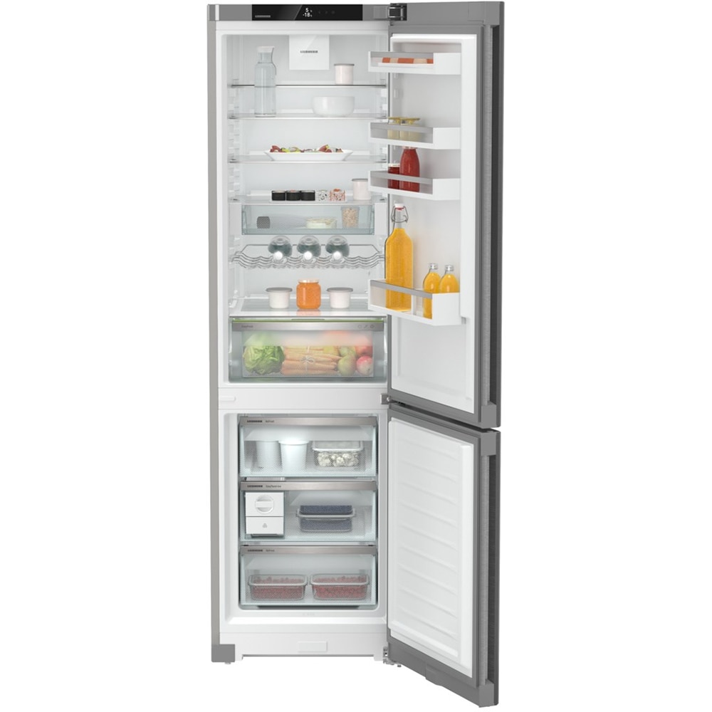 Combina frigorifica LIEBHERR CNsdb 5723 Plus, Duo Cooling, 371 l, H 201.5 cm, Clasa B, argintiu