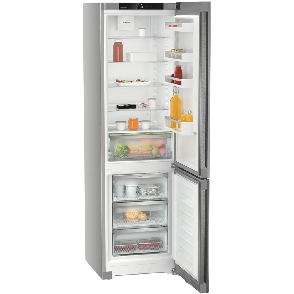 Combina frigorifica LIEBHERR CNsdc 5703, Duo Cooling, 371 l, H 201.5 cm, Clasa C, inox