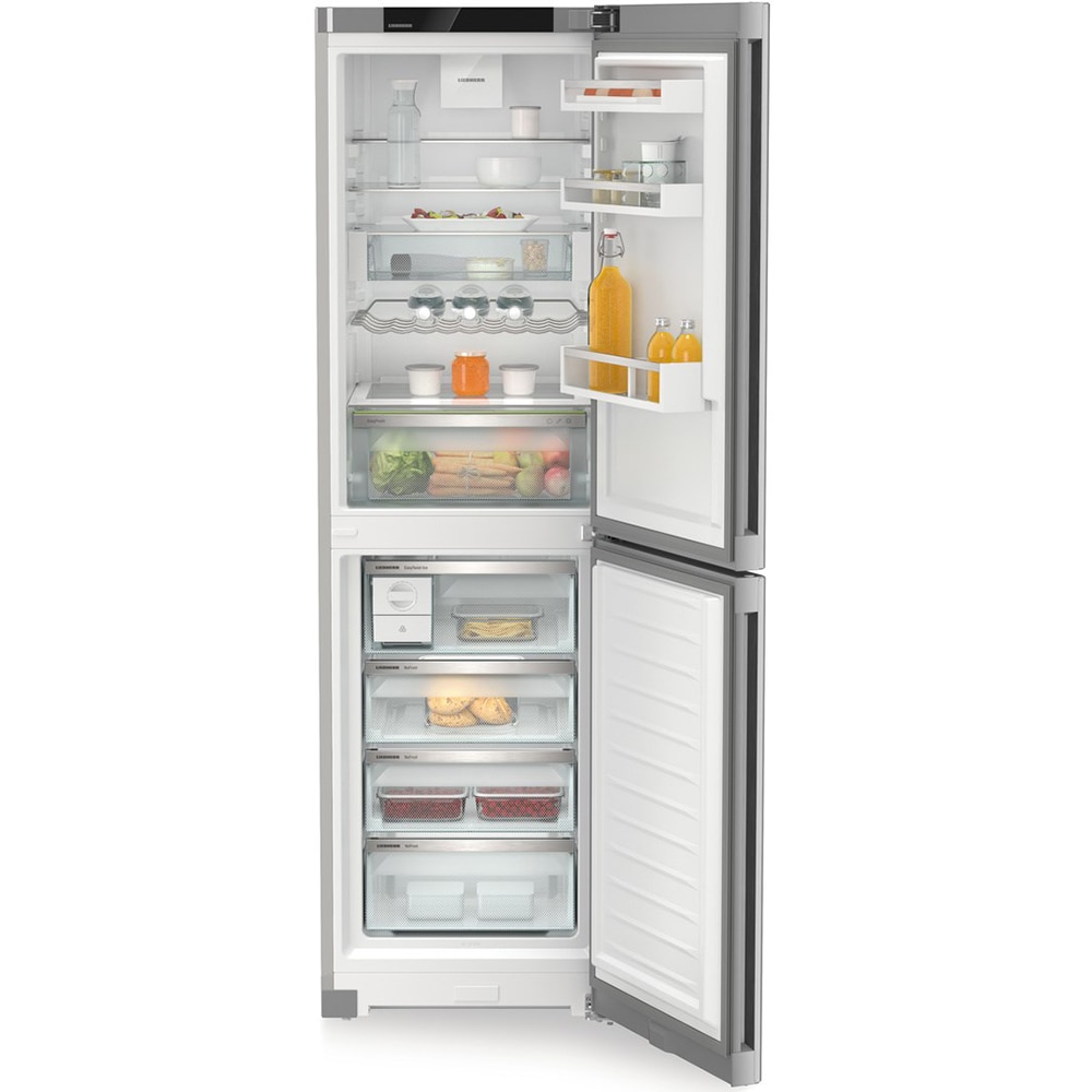 Combina frigorifica LIEBHERR CNsfc 573i Plus, Duo Cooling, 359 l, H 201.5 cm, Clasa C, argintiu