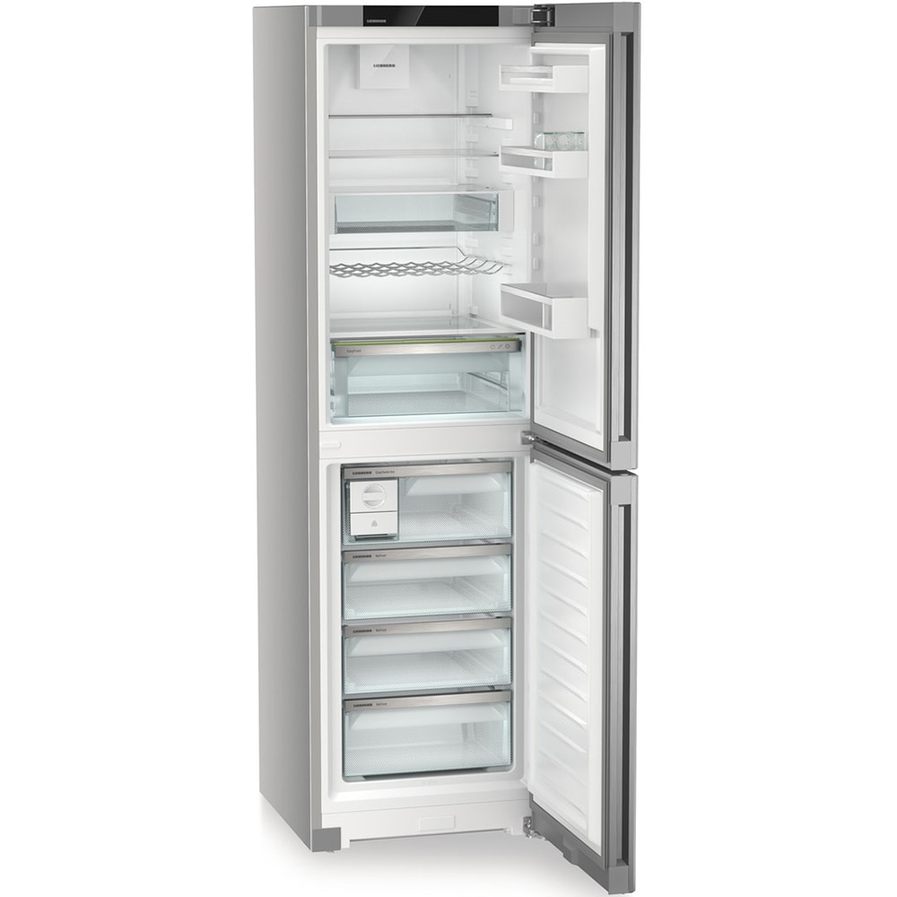 Combina frigorifica LIEBHERR CNsfc 573i Plus, Duo Cooling, 359 l, H 201.5 cm, Clasa C, argintiu