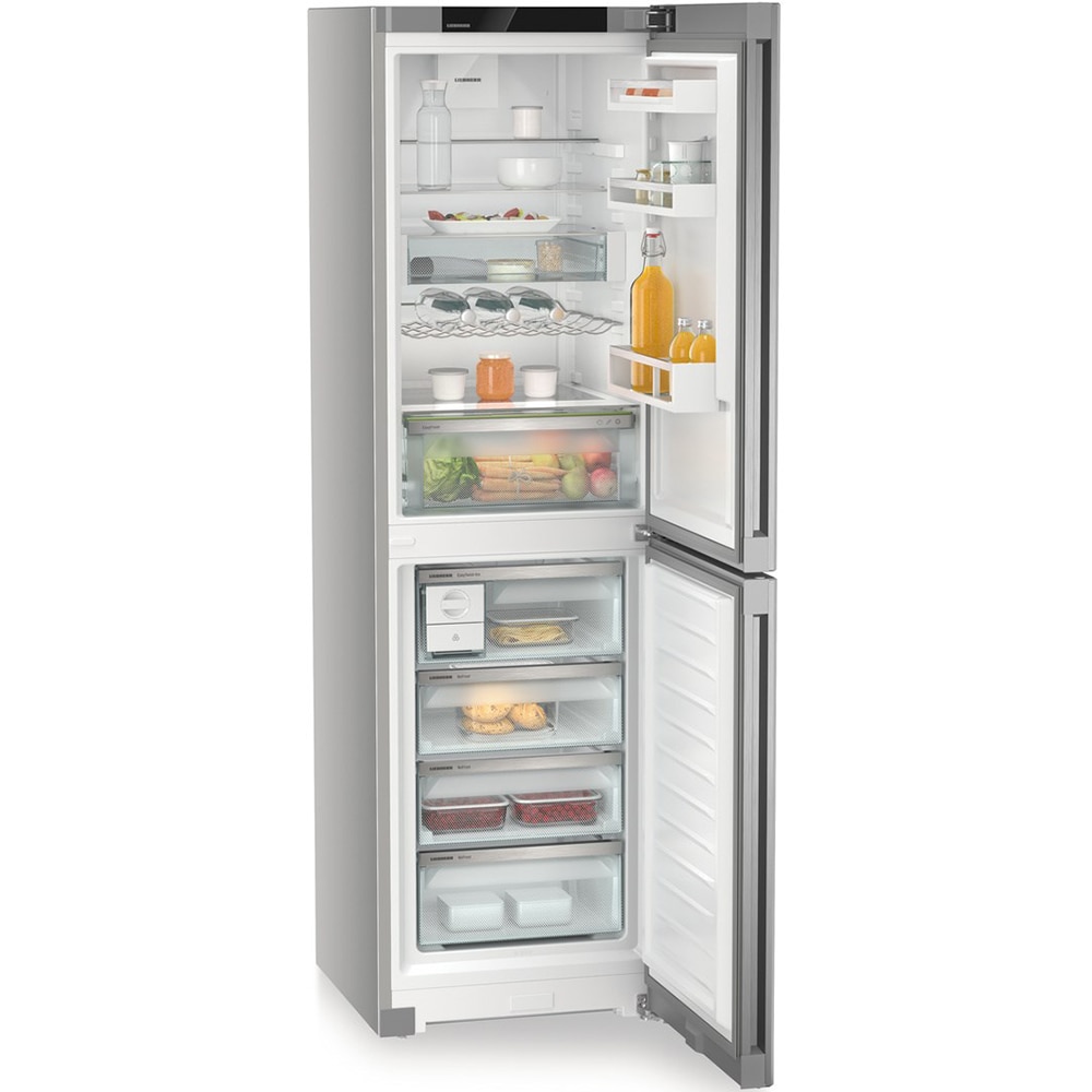 Combina frigorifica LIEBHERR CNsfc 573i Plus, Duo Cooling, 359 l, H 201.5 cm, Clasa C, argintiu