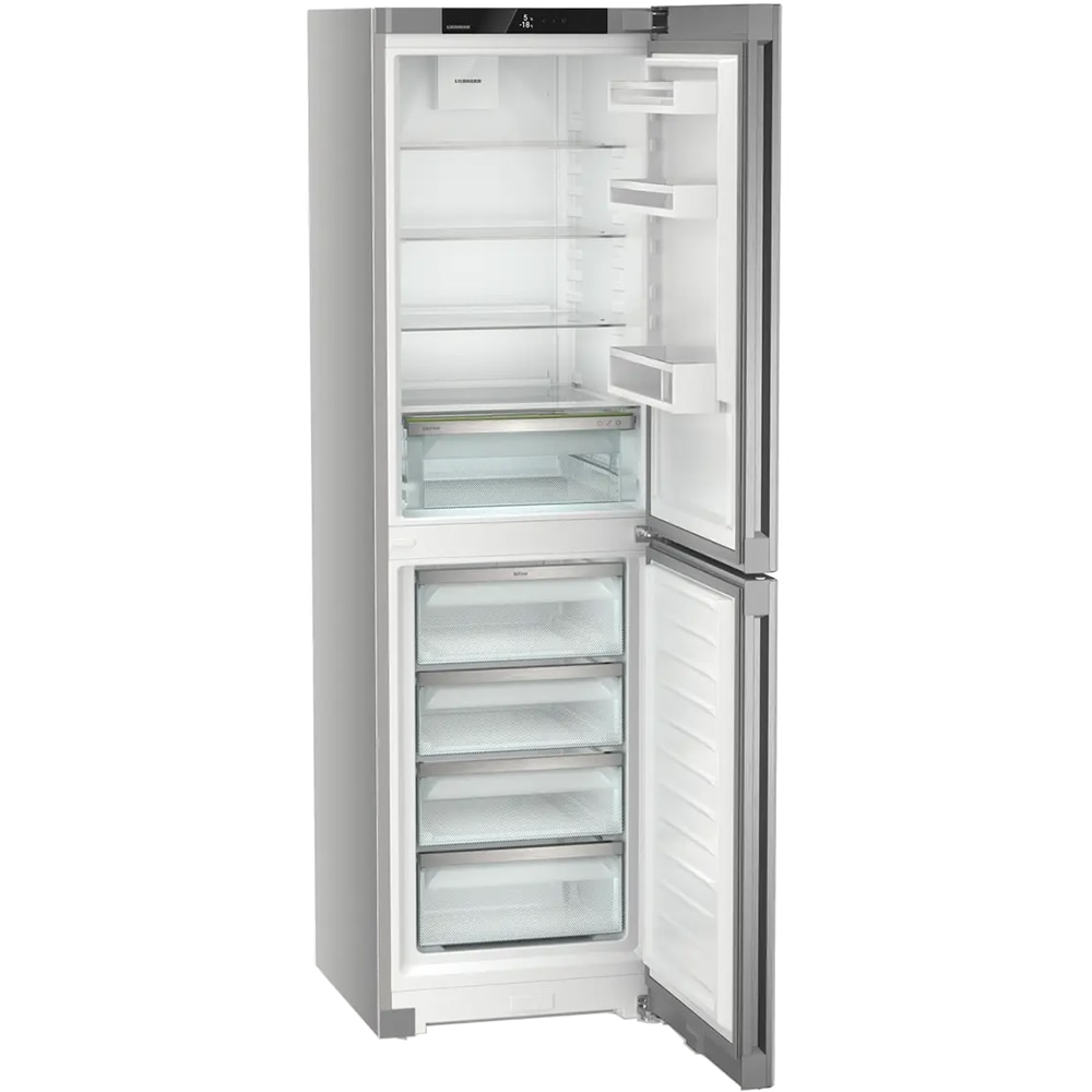 Combina frigorifica LIEBHERR CNsfd 5704 Pure, Duo Cooling, 359 l, H 201.5 cm, Clasa D, argintiu