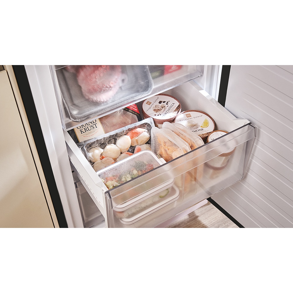 Combina frigorifica CANDY ECN2CQTEB206, Total No Frost, 409 l, H 205 cm, Clasa E, negru