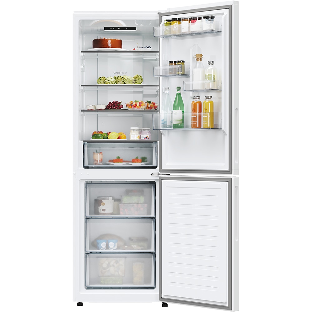 Combina frigorifica CANDY ECN2CQTEW186, Total No Frost, 355 l, H 185 cm, Clasa E, alb