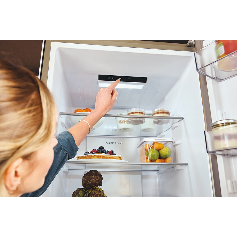 Combina frigorifica CANDY ECN2CQTEW186, Total No Frost, 355 l, H 185 cm, Clasa E, alb