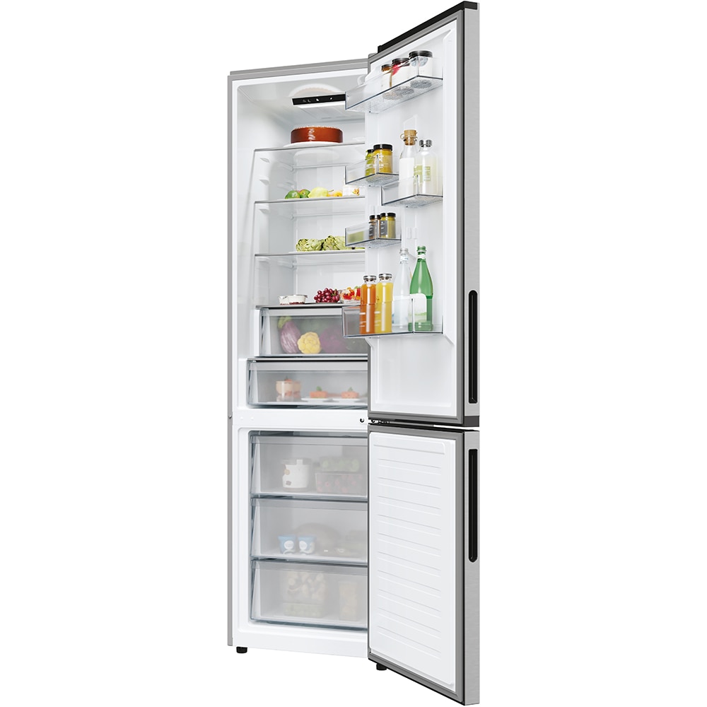 Combina frigorifica CANDY ECN2CQTEX206, Total No Frost, 409 l, H 205 cm, Clasa E, inox