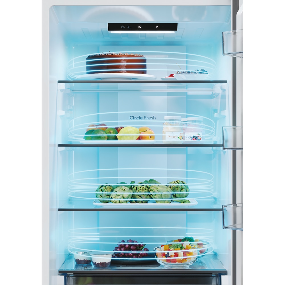 Combina frigorifica CANDY ECN2CQTEX206, Total No Frost, 409 l, H 205 cm, Clasa E, inox