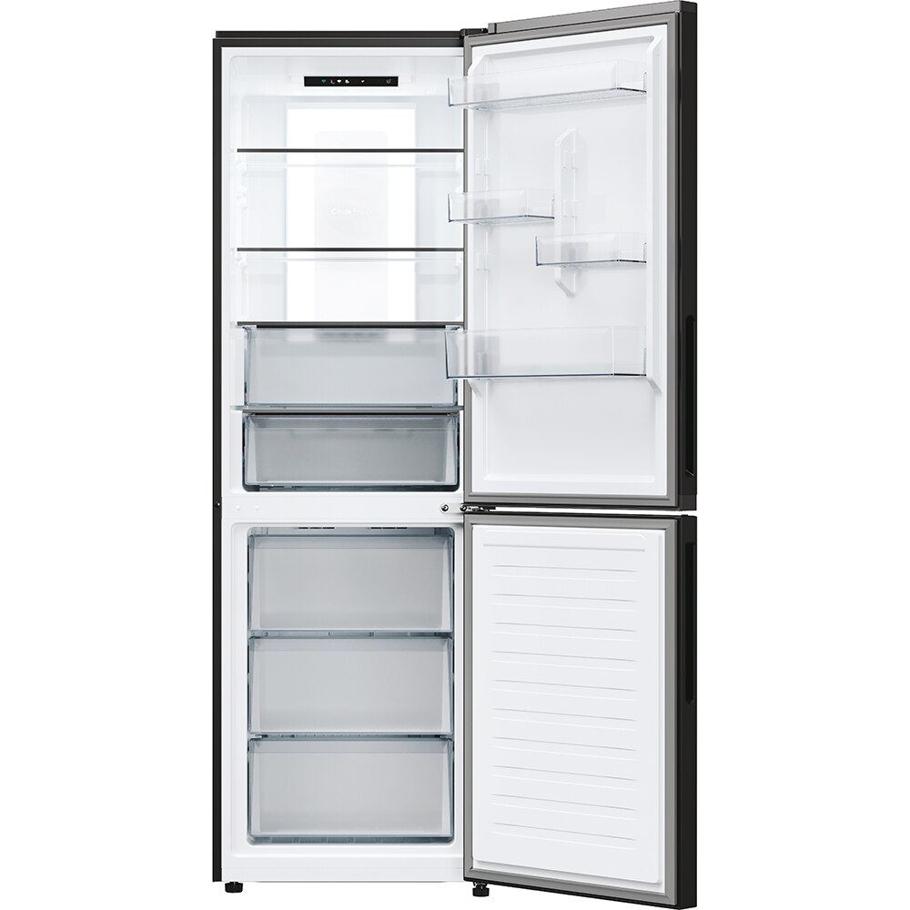 Combina frigorifica CANDY ECN4CQTEB186, Total No Frost, 355 l, H 185 cm, Clasa E, Wi-Fi, negru