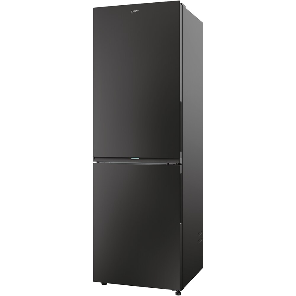 Combina frigorifica CANDY ECN4CQTEB186, Total No Frost, 355 l, H 185 cm, Clasa E, Wi-Fi, negru