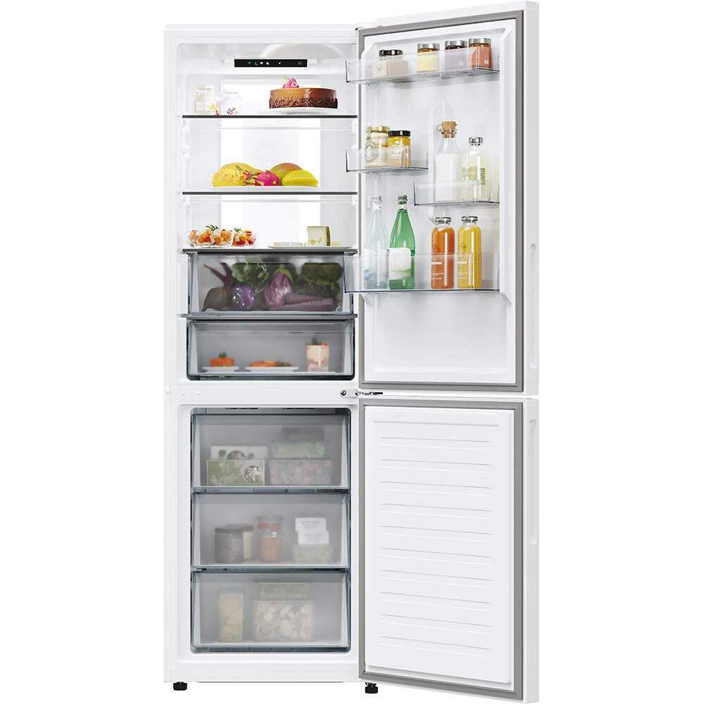 Combina frigorifica CANDY ECN4CQTEW186, Total No Frost, 355 l, H 185 cm, Clasa E, Wi-Fi, alb
