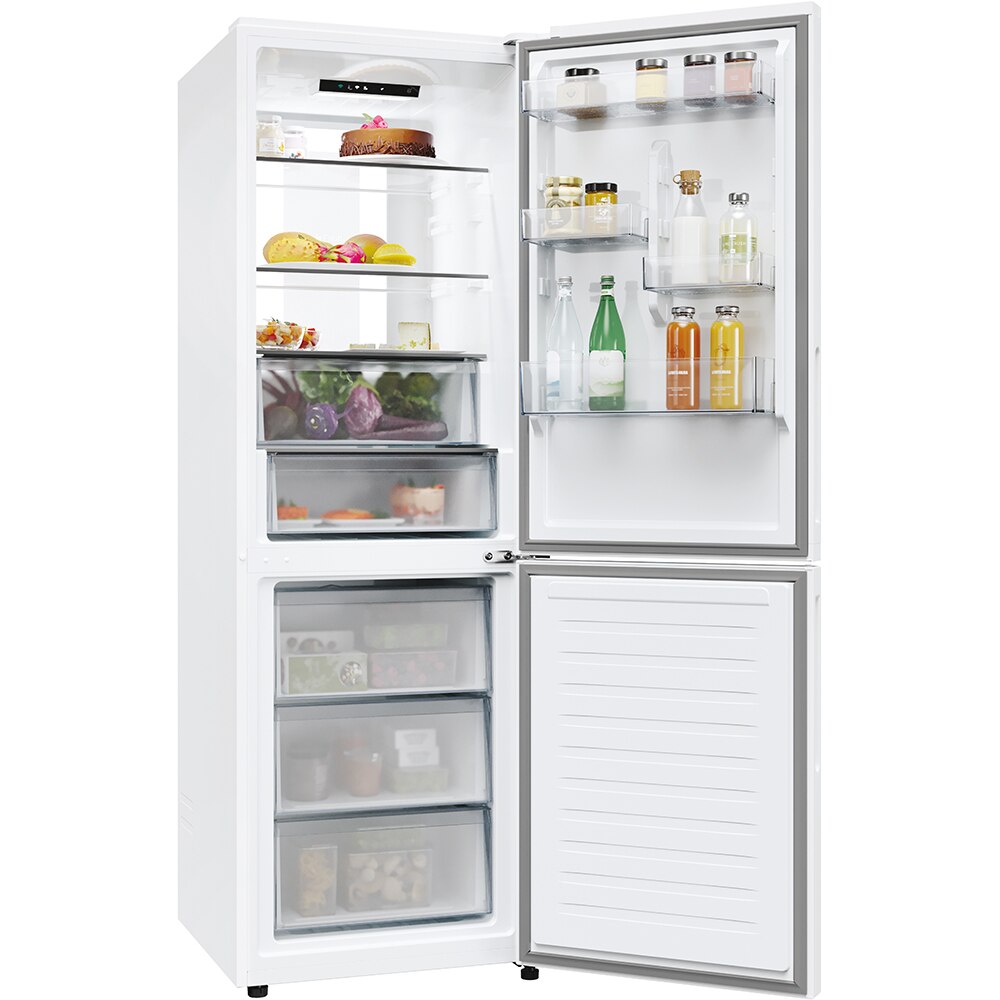 Combina frigorifica CANDY ECN4CQTEW186, Total No Frost, 355 l, H 185 cm, Clasa E, Wi-Fi, alb