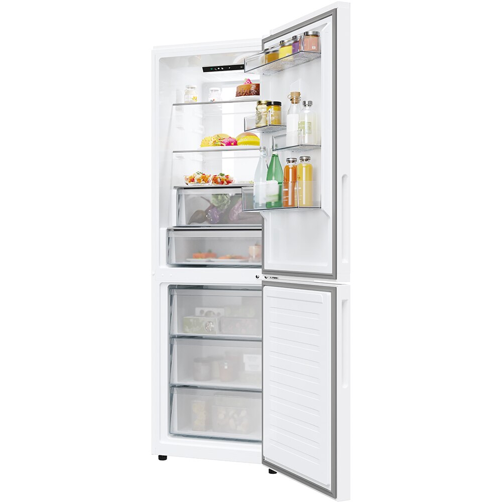 Combina frigorifica CANDY ECN4CQTEW186, Total No Frost, 355 l, H 185 cm, Clasa E, Wi-Fi, alb