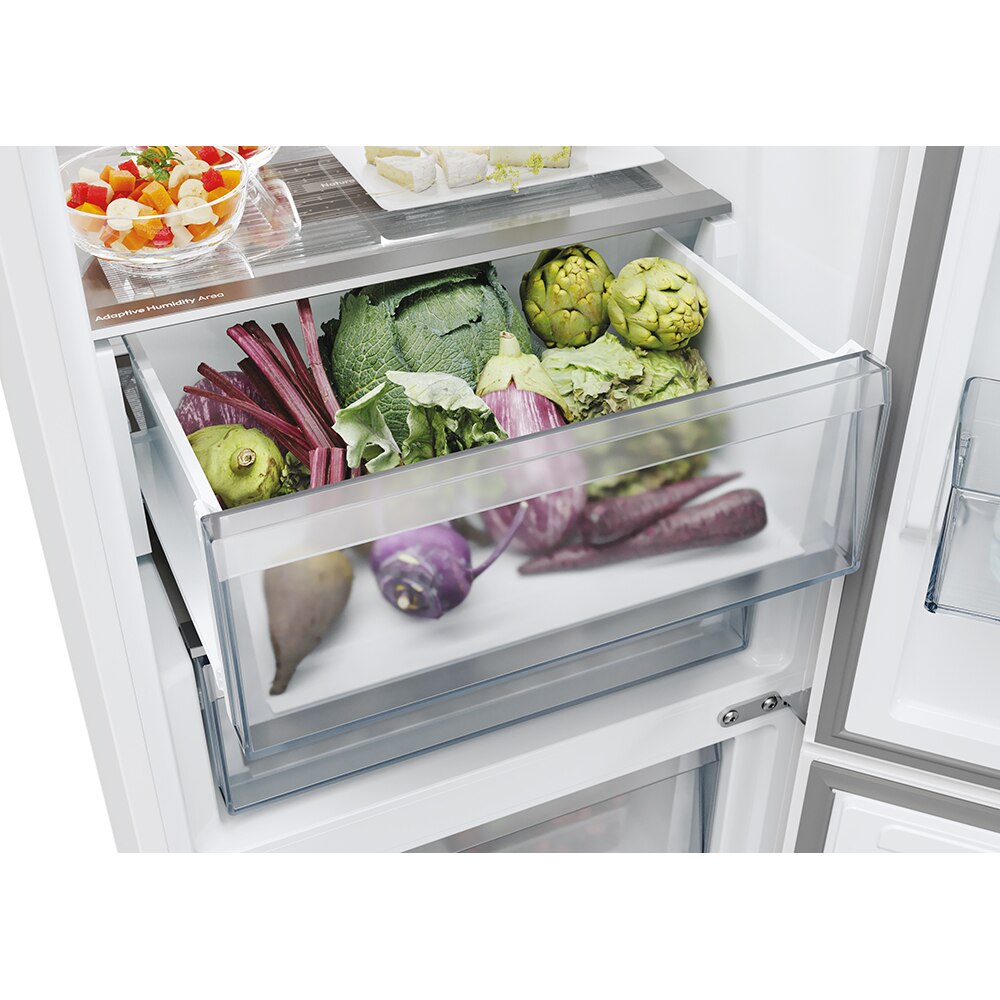 Combina frigorifica CANDY ECN4CQTEW186, Total No Frost, 355 l, H 185 cm, Clasa E, Wi-Fi, alb