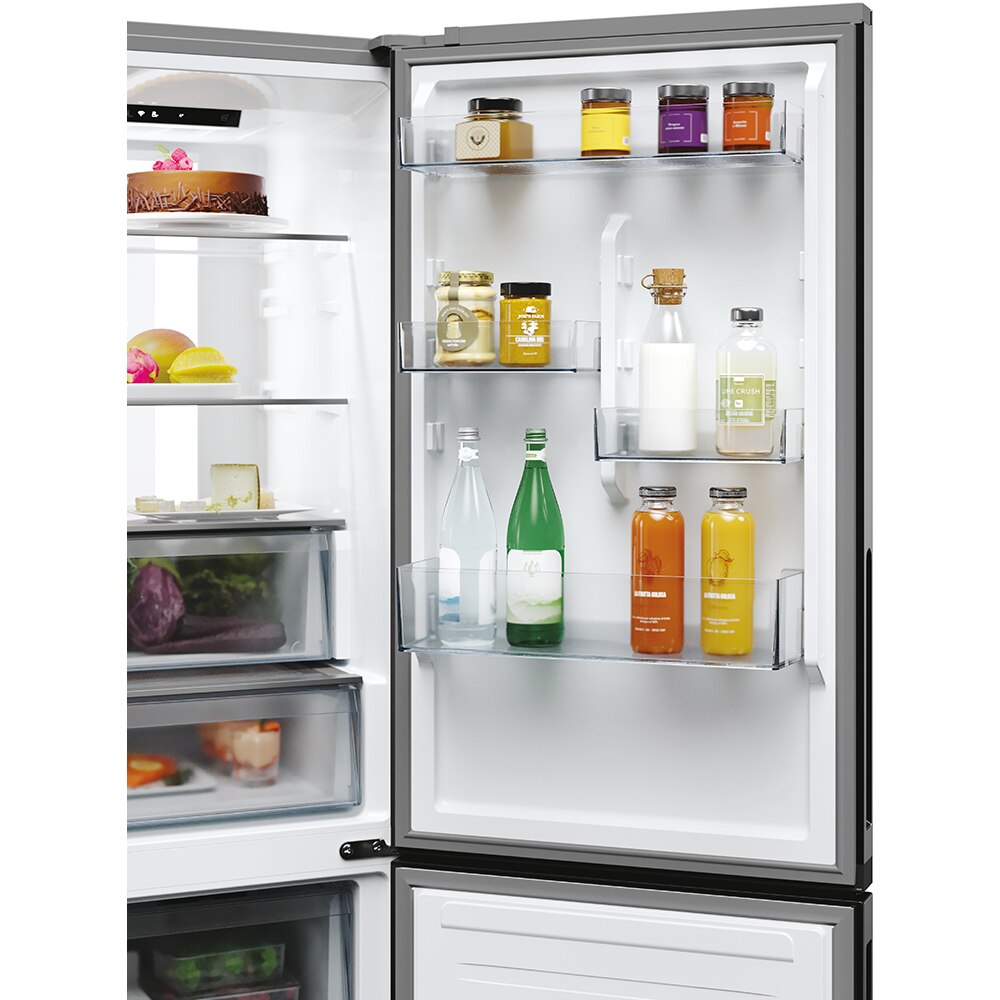 Combina frigorifica CANDY ECN4CQTEW186, Total No Frost, 355 l, H 185 cm, Clasa E, Wi-Fi, alb