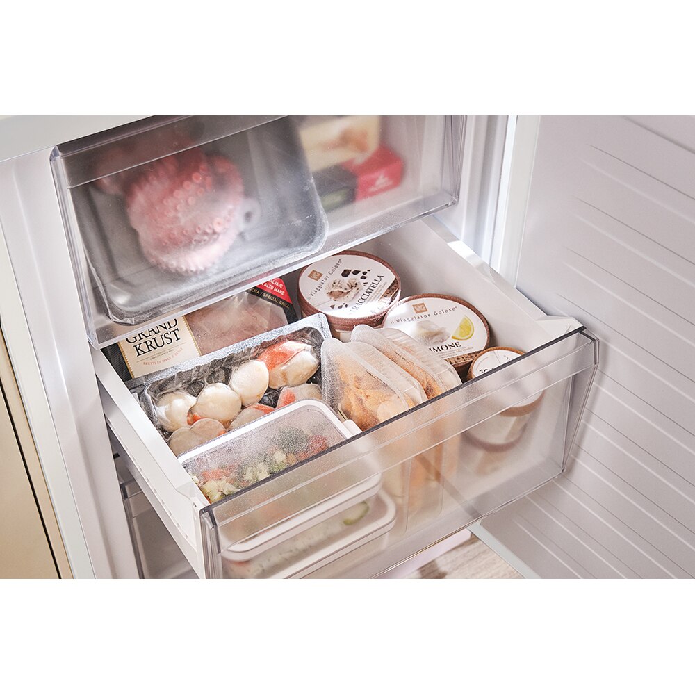 Combina frigorifica CANDY ECN4CQTEW186, Total No Frost, 355 l, H 185 cm, Clasa E, Wi-Fi, alb