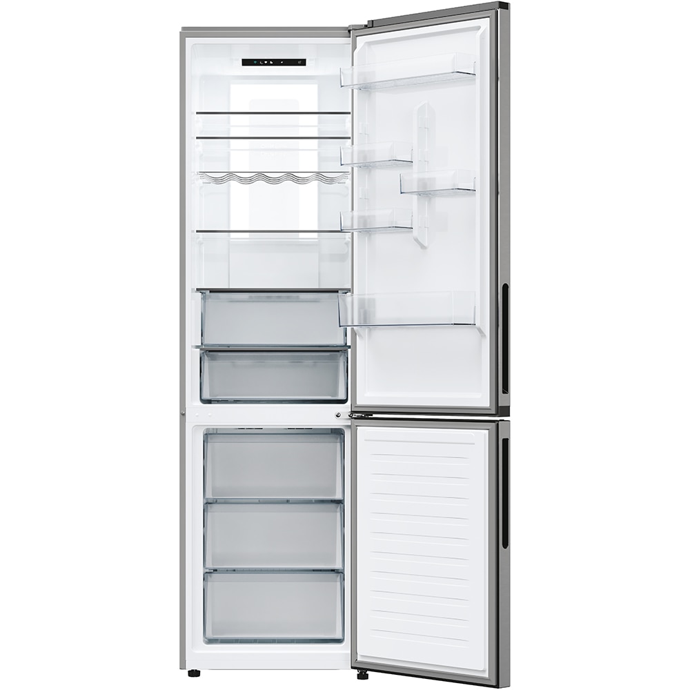 Combina frigorifica CANDY ECN4CQTEX206, Total No Frost, 409 l, H 205 cm, Clasa E, Wi-Fi, inox