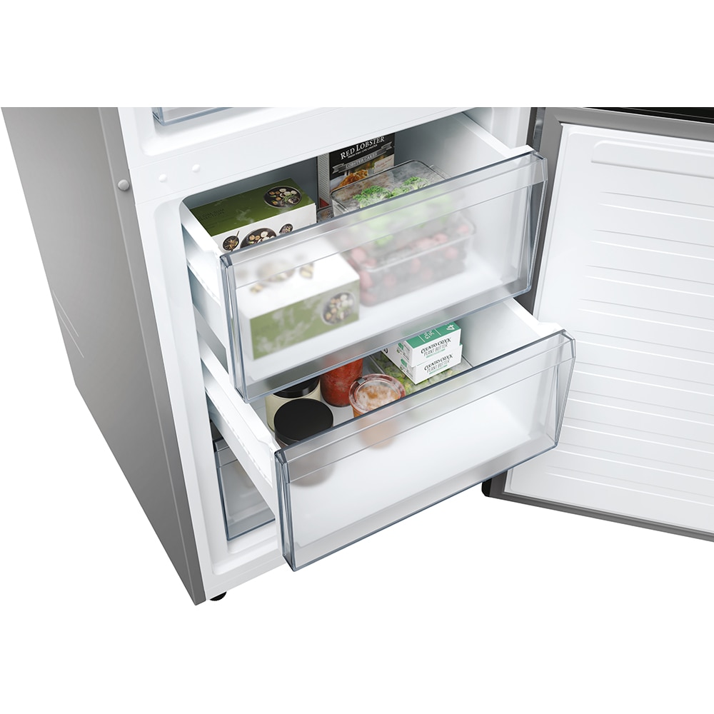Combina frigorifica CANDY ECN4CQTEX206, Total No Frost, 409 l, H 205 cm, Clasa E, Wi-Fi, inox