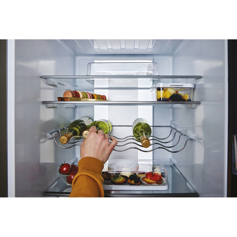 Combina frigorifica CANDY ECN4CQTEX206, Total No Frost, 409 l, H 205 cm, Clasa E, Wi-Fi, inox