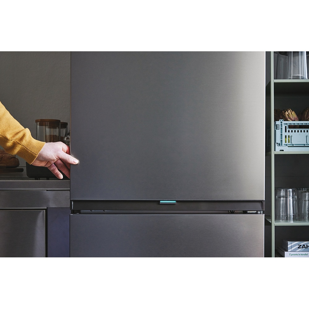 Combina frigorifica CANDY ECN4CQTEX206, Total No Frost, 409 l, H 205 cm, Clasa E, Wi-Fi, inox