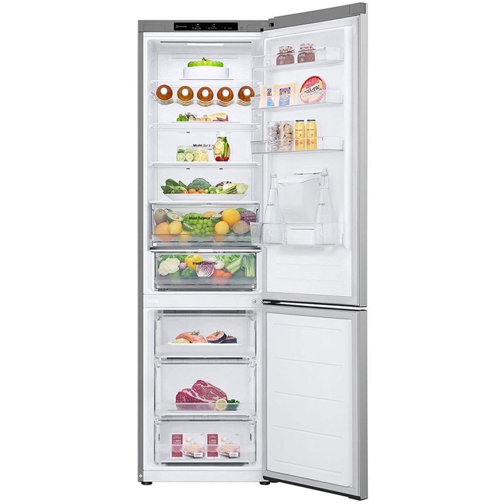 Combina frigorifica LG GBF3202DPY, No Frost, 386 l, H 203 cm, Clasa D, Dozator apa, argintiu
