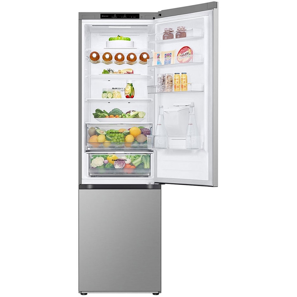 Combina frigorifica LG GBF3202DPY, No Frost, 386 l, H 203 cm, Clasa D, Dozator apa, argintiu