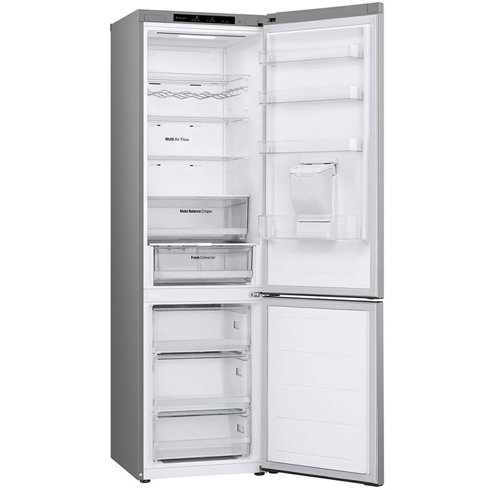 Combina frigorifica LG GBF3202DPY, No Frost, 386 l, H 203 cm, Clasa D, Dozator apa, argintiu