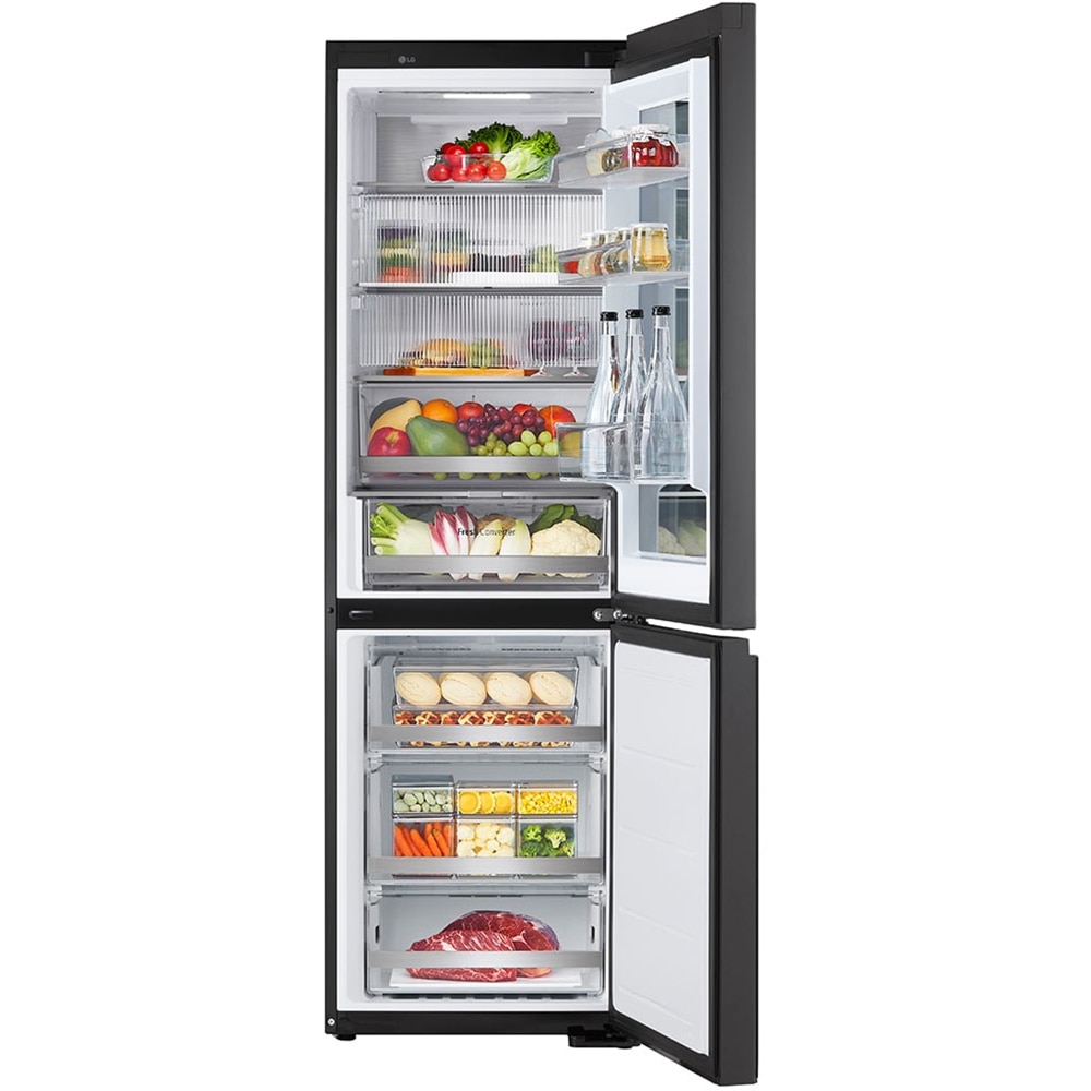 Combina frigorifica LG GBG5160CEV, No Frost, InstaView, 349 l, H 186 cm, Clasa C, Wi-Fi, negru