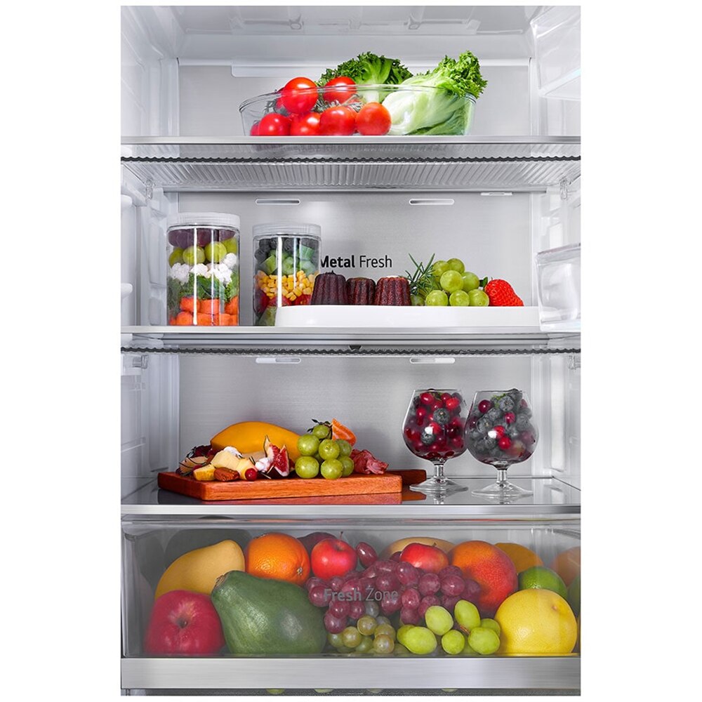 Combina frigorifica LG GBG5160CEV, No Frost, InstaView, 349 l, H 186 cm, Clasa C, Wi-Fi, negru