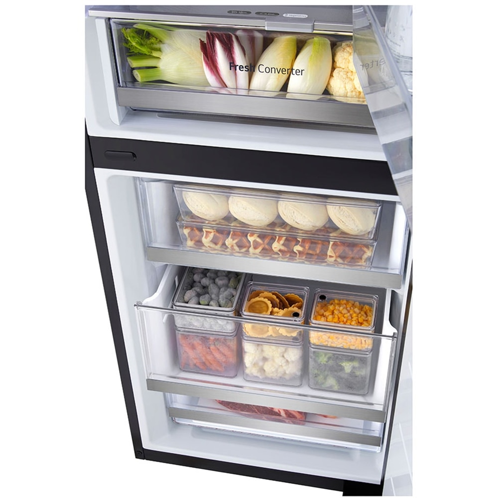 Combina frigorifica LG GBG5160CEV, No Frost, InstaView, 349 l, H 186 cm, Clasa C, Wi-Fi, negru