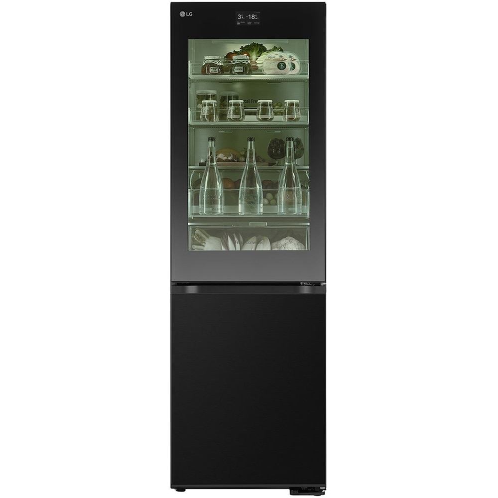 Combina frigorifica LG GBG7190CEV, No Frost, MoodUP, 349 l, H 186 cm, Clasa C, Wi-Fi, negru