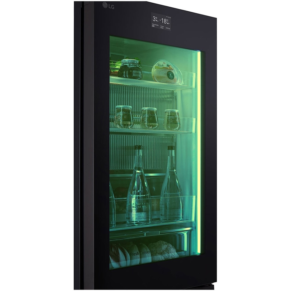 Combina frigorifica LG GBG7190CEV, No Frost, MoodUP, 349 l, H 186 cm, Clasa C, Wi-Fi, negru