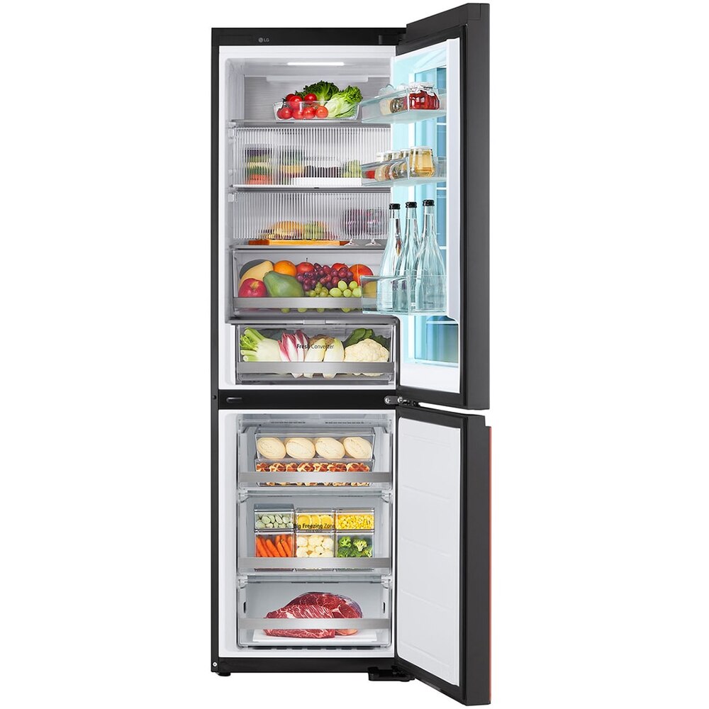 Combina frigorifica LG GBG719MDNN, No Frost, MoodUP, 352 l, H 187 cm, Clasa D, Wi-Fi, multicolor